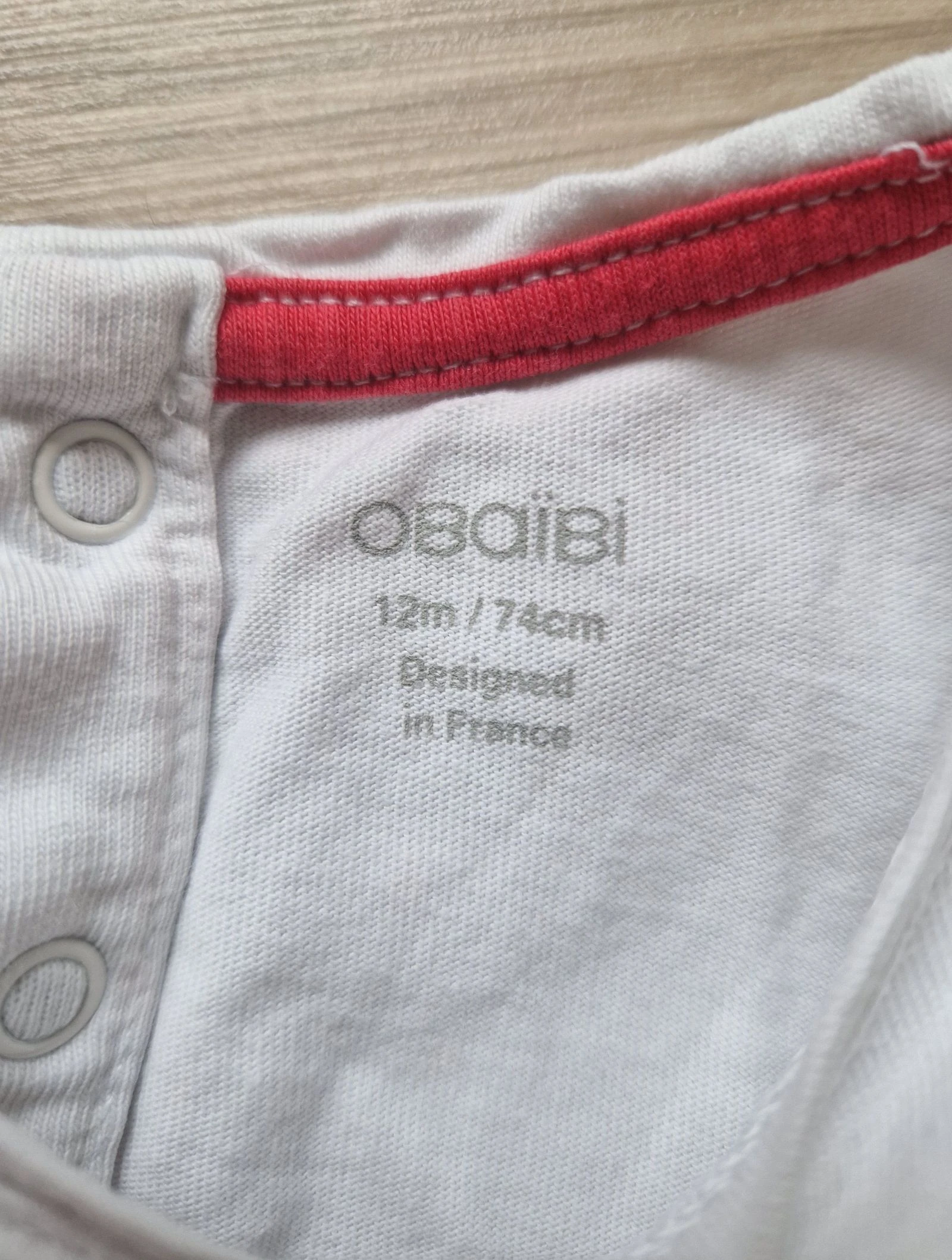 🍓 Camiseta Obaïbi – bebé niña – 12 meses / 74 cm – buen estado – photo 4